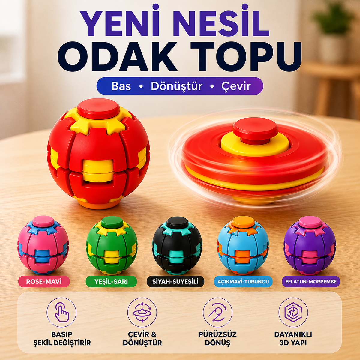 Yeni Nesil Dönüşen STRES TOPU