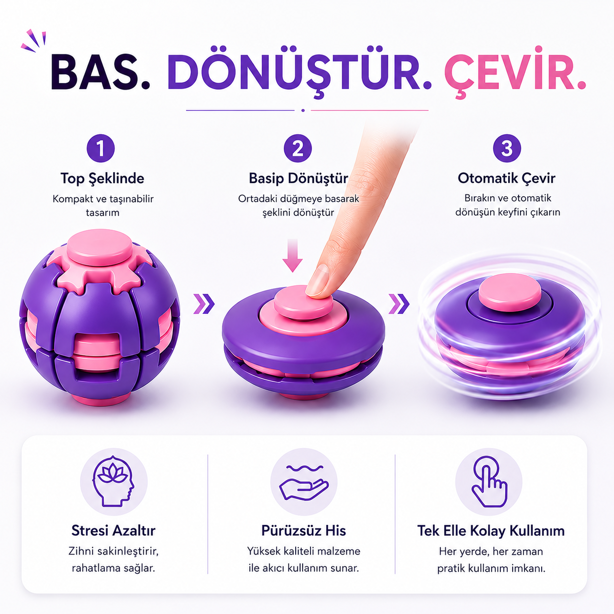 Yeni Nesil Dönüşen STRES TOPU