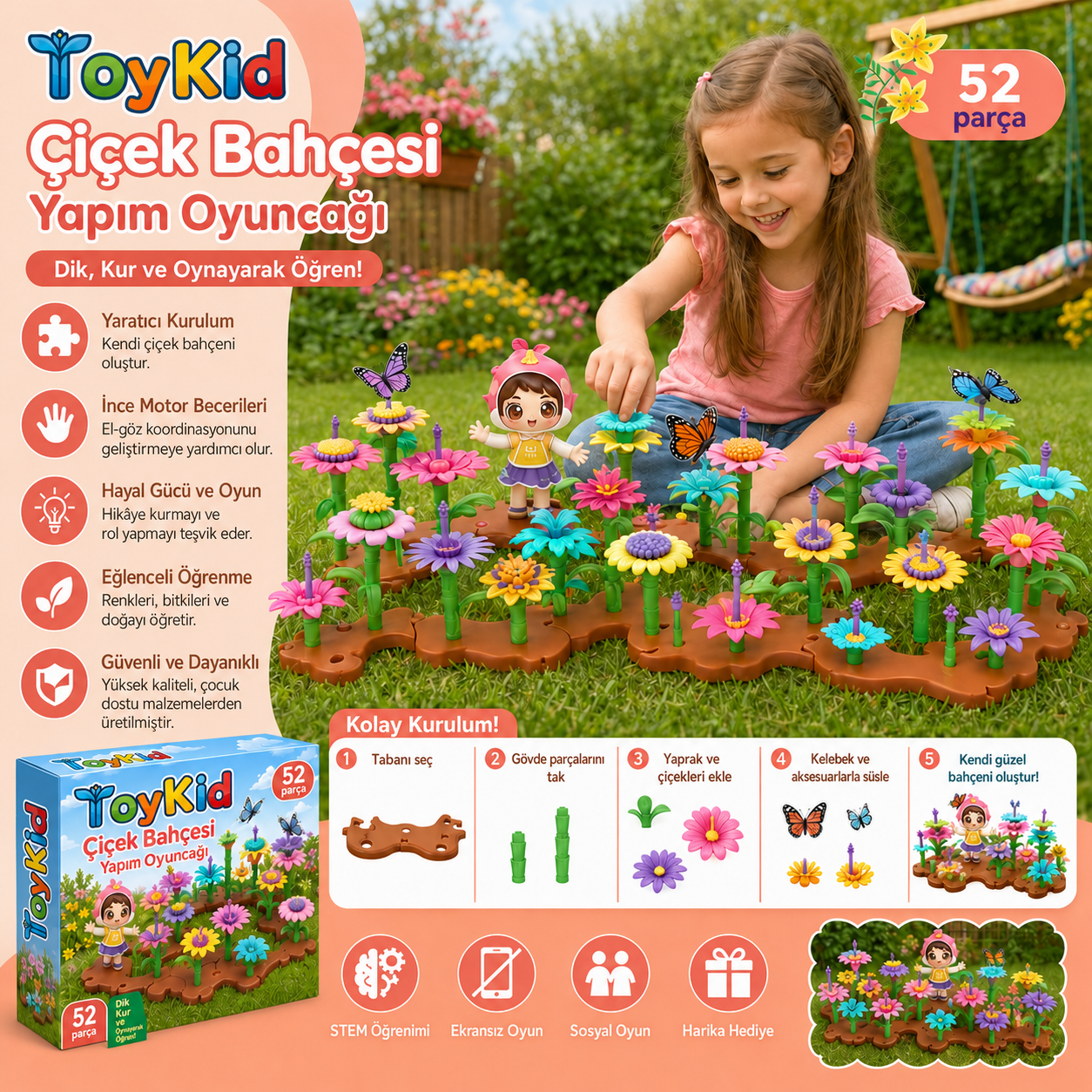Çiçek Bahçesi Yapım Oyuncağı
